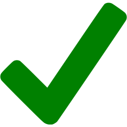 White checkmark icon on a transparent background.